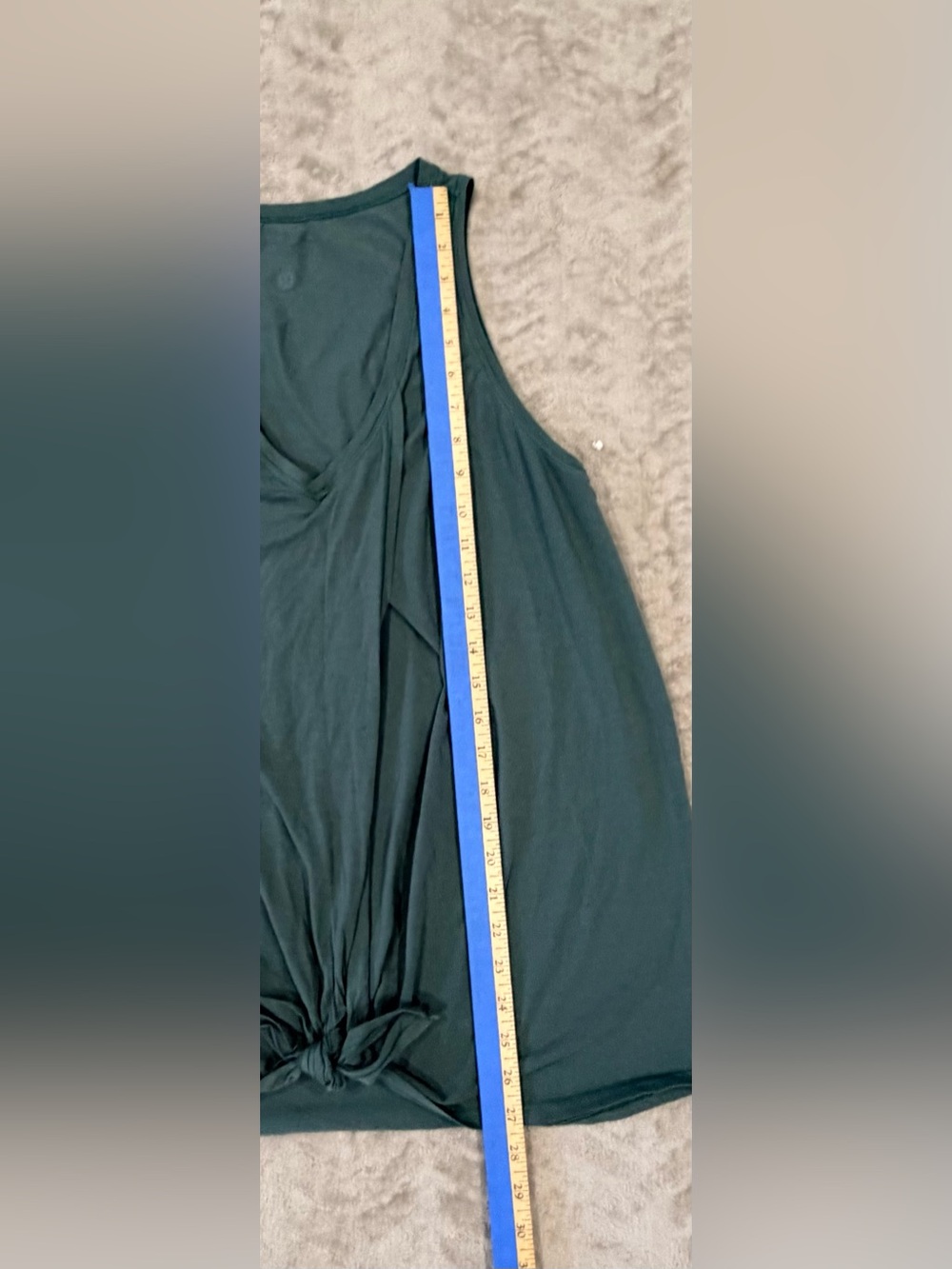 Lululemon It's A Tie Tank Top Teal Green‎ V-Neck Sleeveless Yoga Athleisure Med - Picture 4 of 7